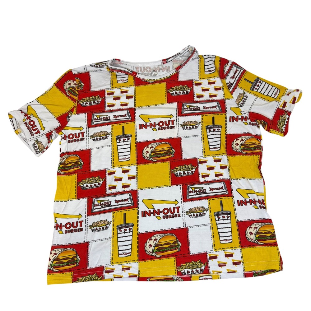 Bamboo Kids Boxy Tee & Shorts Day Wear In-N-Out Burger Set 7-8T NWT - Picture 4 of 8